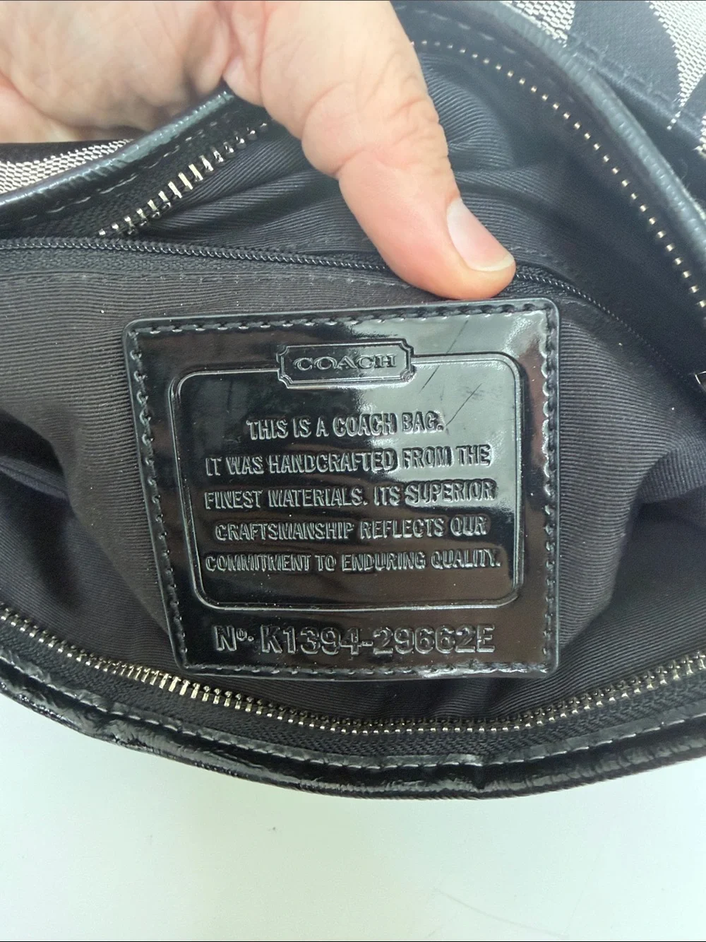 Coach Black and White Signature Canvas Crossbody
